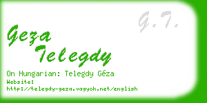 geza telegdy business card